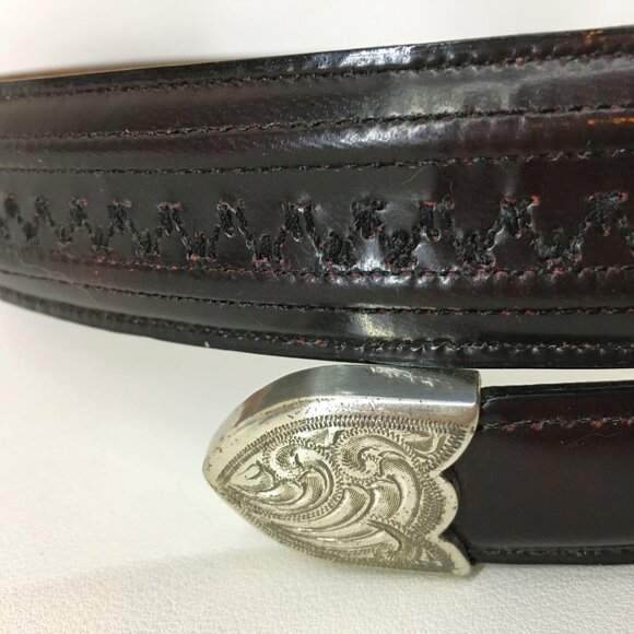 ???????? ???????? Genuine Goatskin Hobby Stitch Belt NEW! Sz 30 main image 4